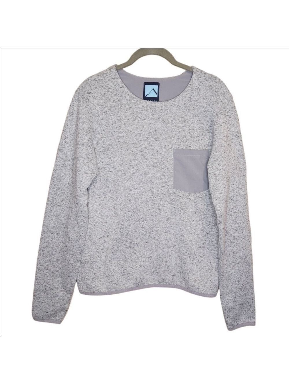 WOMEN'S ICEBURG OUTERWEAR GRAY FLEECE LINED KNIT SWEATSHIRT MEDIUM EUC